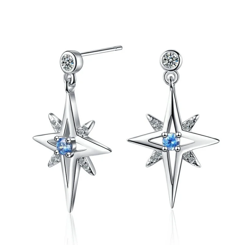 Silver New Women's Fashion Jewelry High Quality Crystal Zircon Mid-length Tassel Simple Awning Star Earrings Hexagram Earrings
Silver New Women's Fashion Jewelry High Quality Crystal Zircon Mid-length Tassel Simple Awning Star Earrings Hexagram Earrings