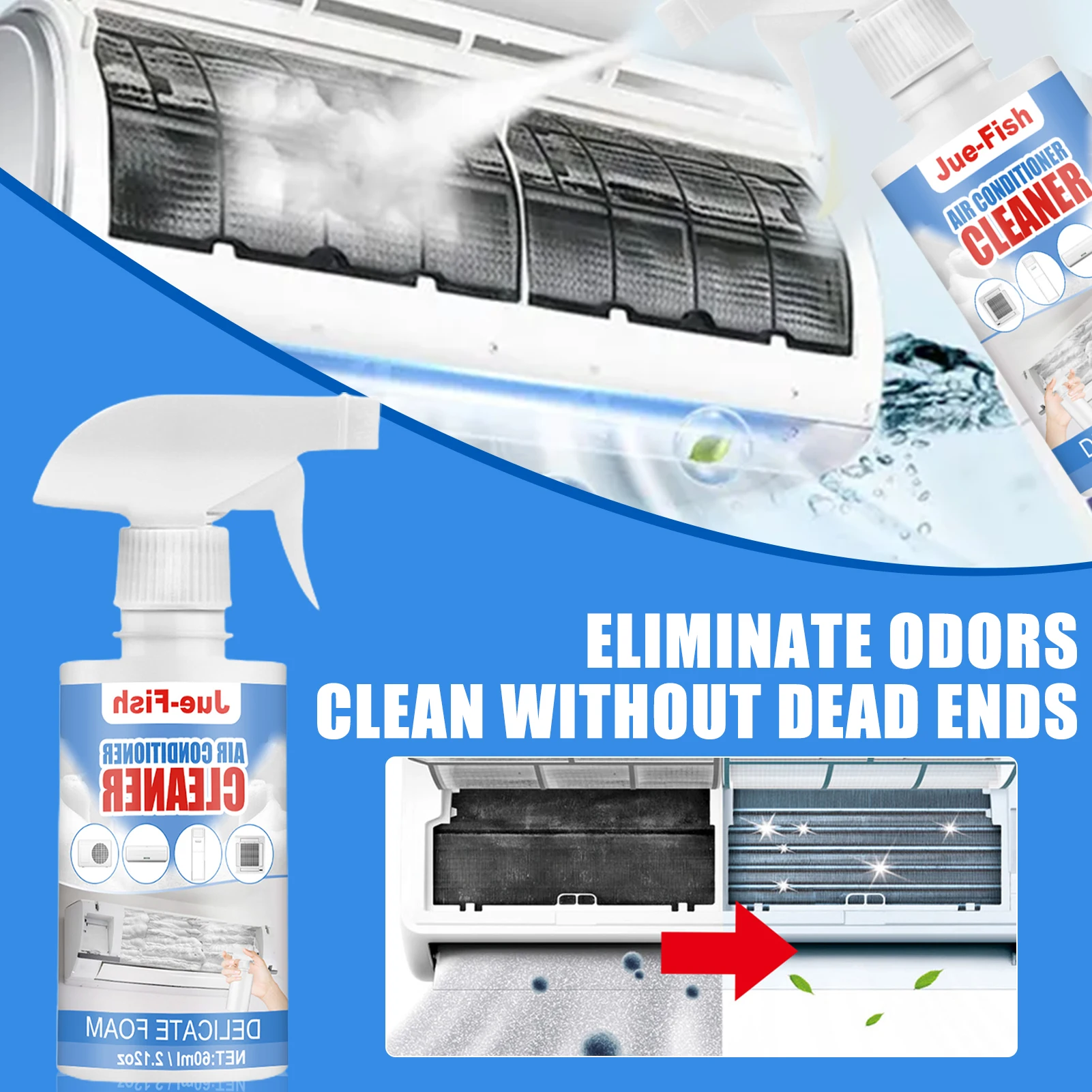Air Conditioner Foam Cleaner Remove Odour Foam Cleaner Removal-free Remover Bactericidal Powerful Cleaning Fresh Foam SUB Sale
Air Conditioner Foam Cleaner Remove Odour Foam Cleaner Removal-free Remover Bactericidal Powerful Cleaning Fresh Foam SUB Sale