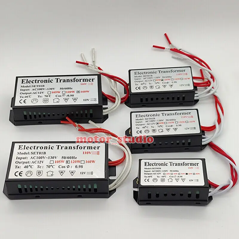 Electronic Transformer 60W 80W 105W 120W 160W 180W 200W 250W AC220V to 12V For Halogen lamp & Crystal Lamp G4 Light Beads
Electronic Transformer 60W 80W 105W 120W 160W 180W 200W 250W AC220V to 12V For Halogen lamp & Crystal Lamp G4 Light Beads