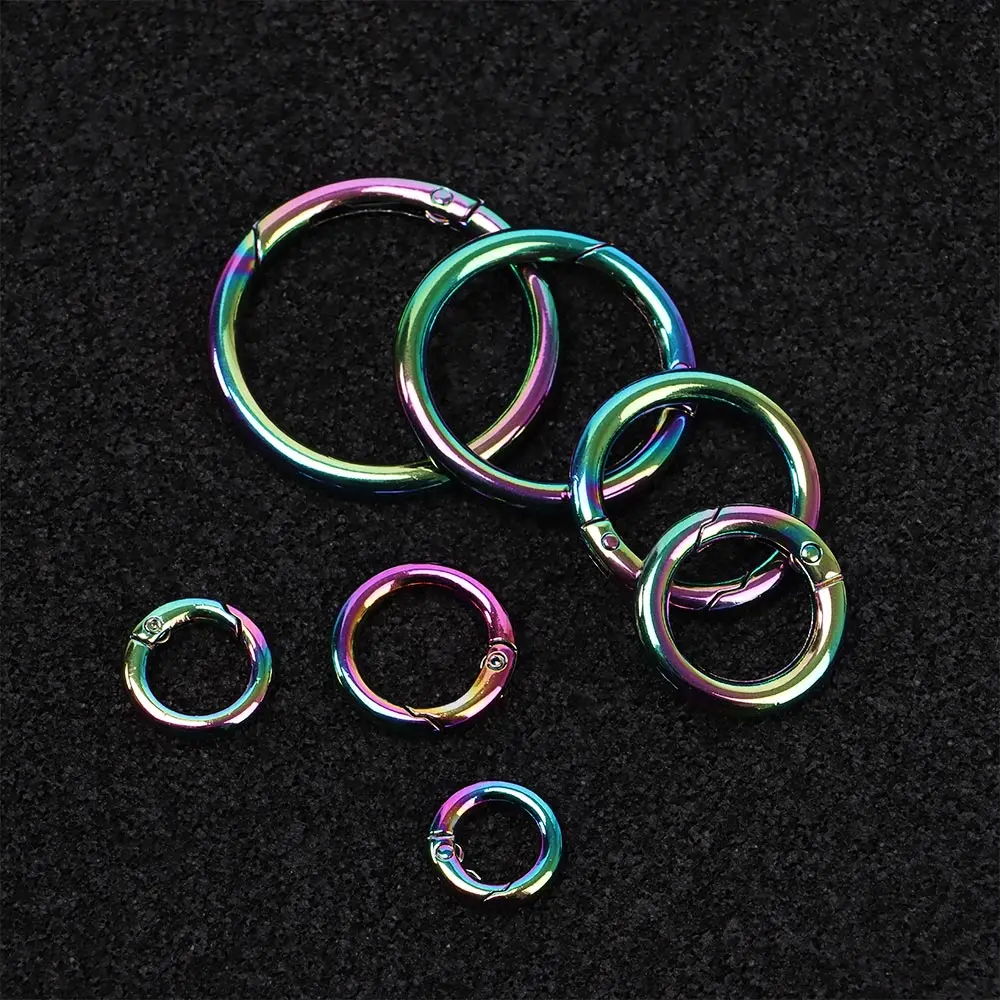 Colorful Plated Gate Round Push Trigger Spring O-Ring Buckles Bag Belt Buckle Carabiner Purses Handbags Snap Clasp Clip
Colorful Plated Gate Round Push Trigger Spring O-Ring Buckles Bag Belt Buckle Carabiner Purses Handbags Snap Clasp Clip
