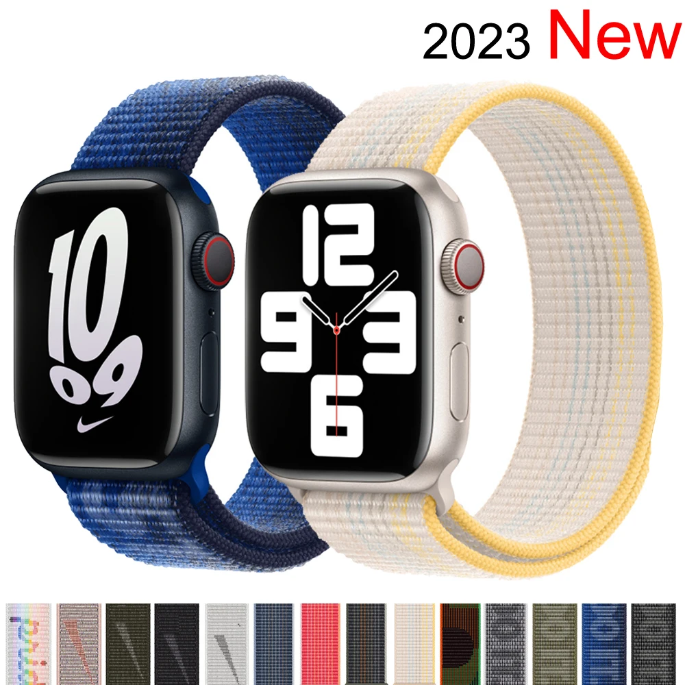 

Ultra Strap For Apple Watch Band 49mm 45mm 44mm 45mm 41mm 42mm 40mm 38mm Nylon loop Bracelet Correa iwatch Series 8 se 7 6 5 4 3