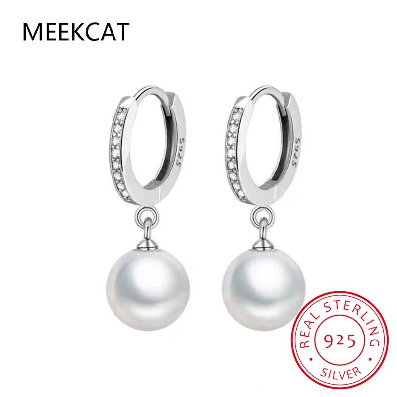 Real 925 Sterling Silver Sweet Freshwater Pearl CZ Hoop Earrings For Women Wedding Valentine's Day Jewelry DB338
Real 925 Sterling Silver Sweet Freshwater Pearl CZ Hoop Earrings For Women Wedding Valentine's Day Jewelry DB338