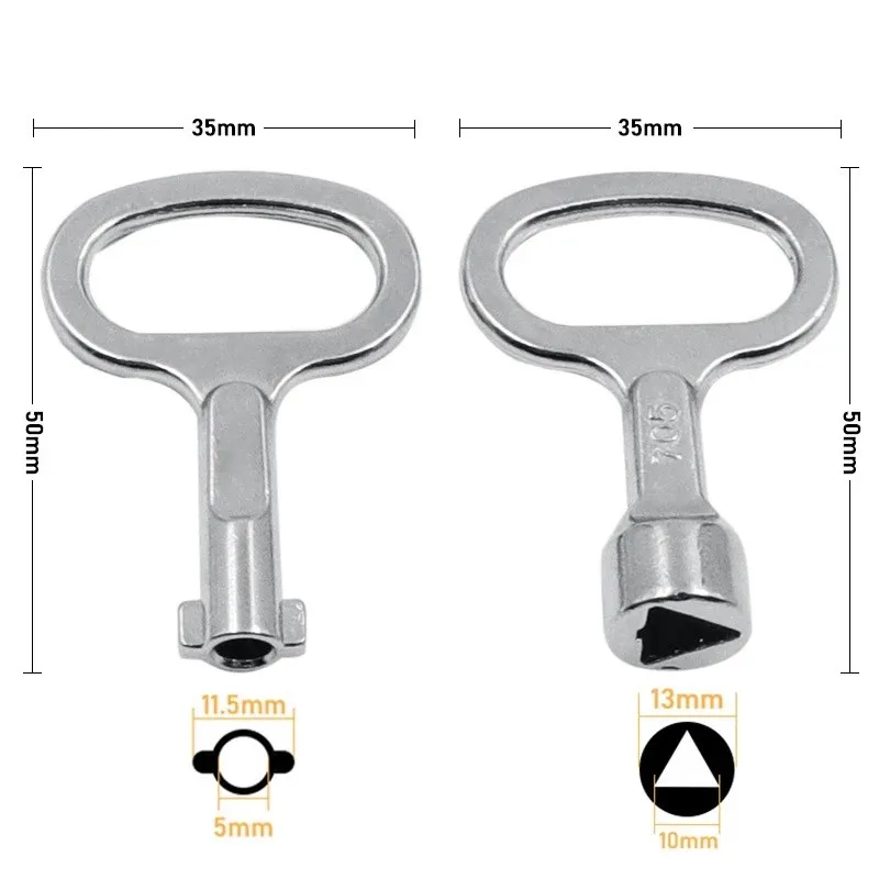 

Wear Resistance Zinc Alloy Durable Sturdy Key Wrench Triangle Universal Cabinet Drawer Electrical Elevator Valve camping gear
