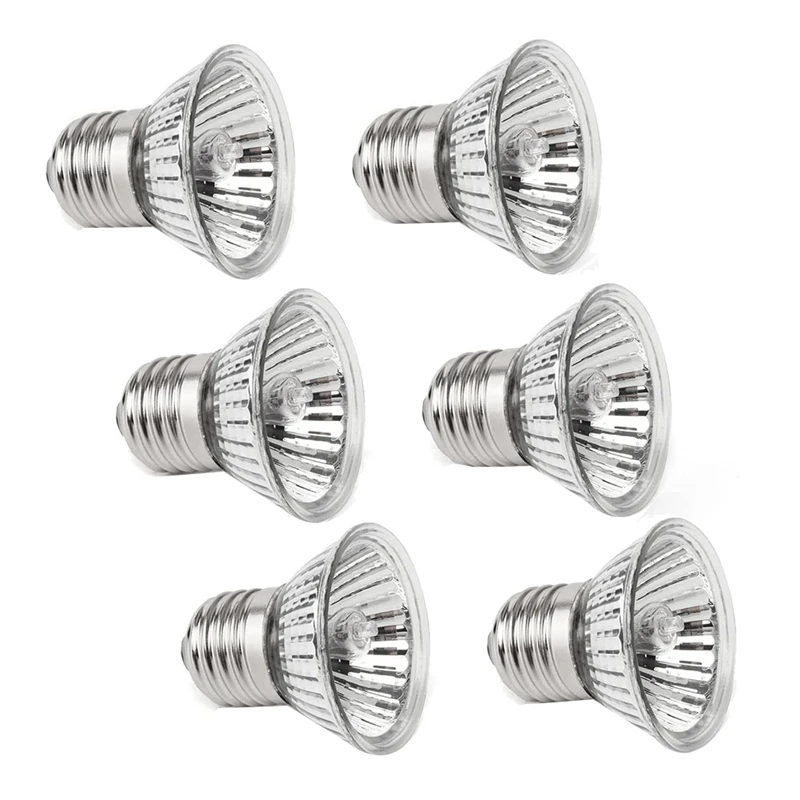 6 Pack Turtle Heating Bulbs 50W X 6 UVA UVB Lamps Glass Container Heating Lamp For Reptiles, Turtles, Snakes
6 Pack Turtle Heating Bulbs 50W X 6 UVA UVB Lamps Glass Container Heating Lamp For Reptiles, Turtles, Snakes