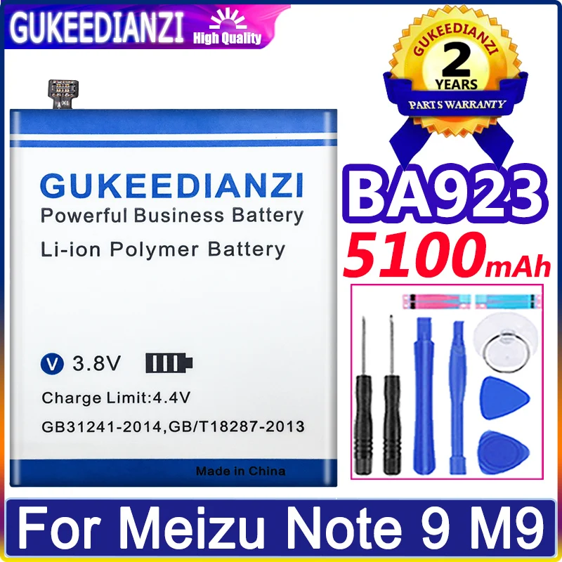 GUKEEDIANZI 100% новый для Meizu Note 9 Note9 M9 M923H смартфон BA923 5100 мАч Высококачественный аккумулятор + номер отслеживания
GUKEEDIANZI 100% новый для Meizu Note 9 Note9 M9 M923H смартфон BA923 5100 мАч Высококачественный аккумулятор + номер отслеживания