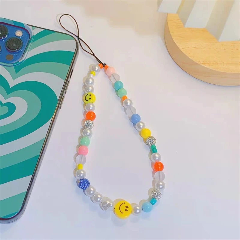 Color Beaded Acrylic Smiley Necklace Bracelet Female Personality Versatile Temperament Mobile Phone Lanyard Female Gift Jewelry
Color Beaded Acrylic Smiley Necklace Bracelet Female Personality Versatile Temperament Mobile Phone Lanyard Female Gift Jewelry