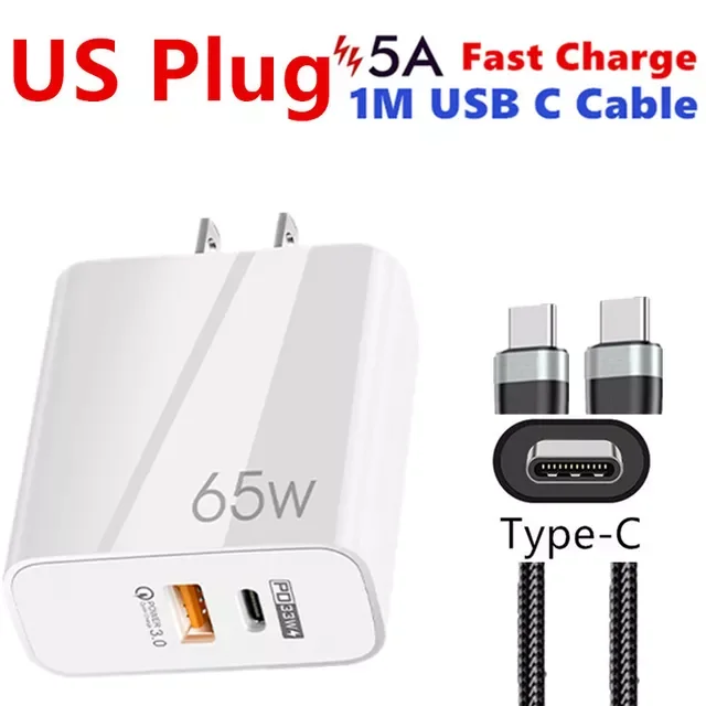 Free Shipping For iPhone 11 12 13 Pro iPad 65W Fast Charge Adapter For MacBook Pro Laptop Type-C Quick Charger
Free Shipping For iPhone 11 12 13 Pro iPad 65W Fast Charge Adapter For MacBook Pro Laptop Type-C Quick Charger