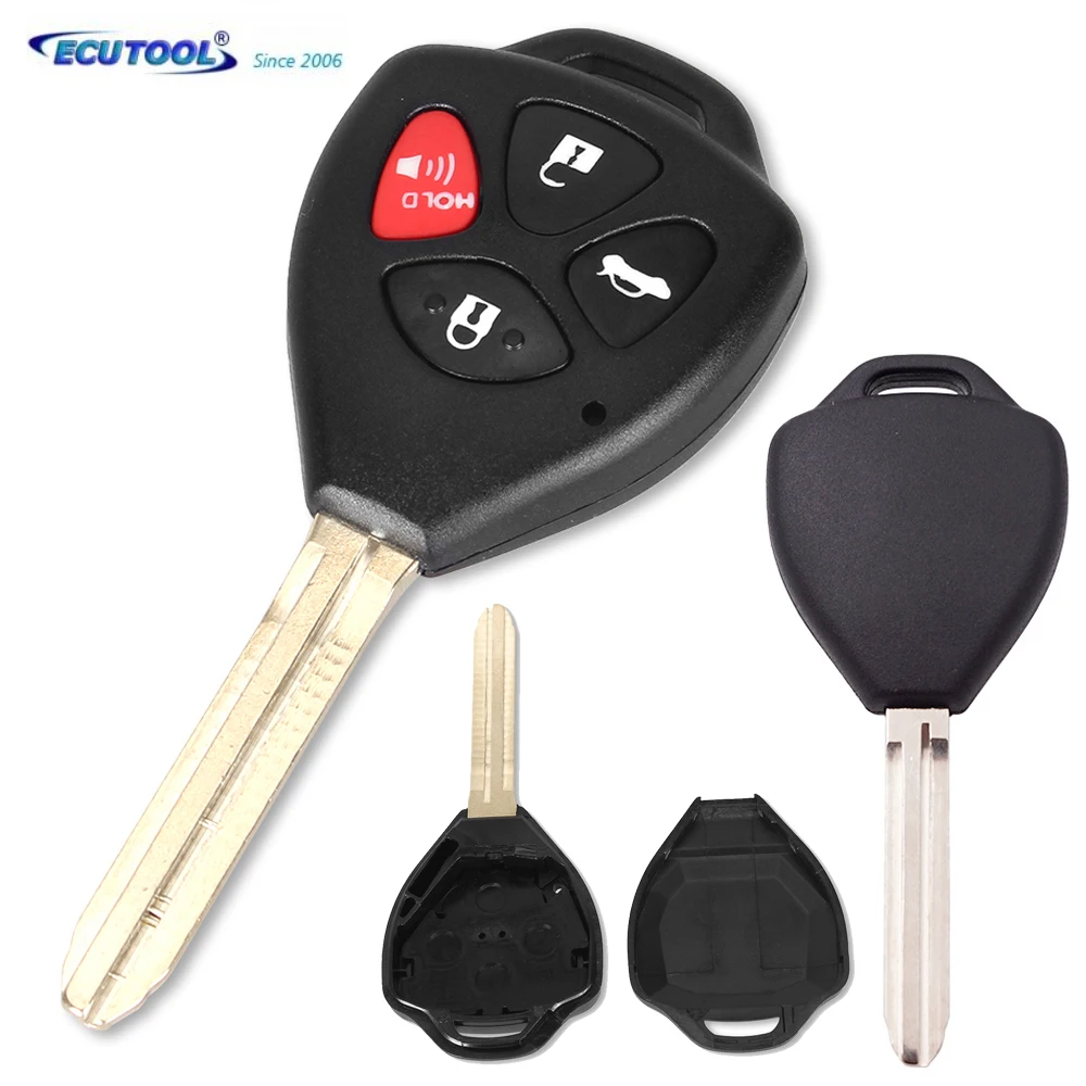 Чехол-брелок для автомобильного ключа с 4 кнопками Toyota Camry 2007 2008 2009 ключ Avalon Corolla