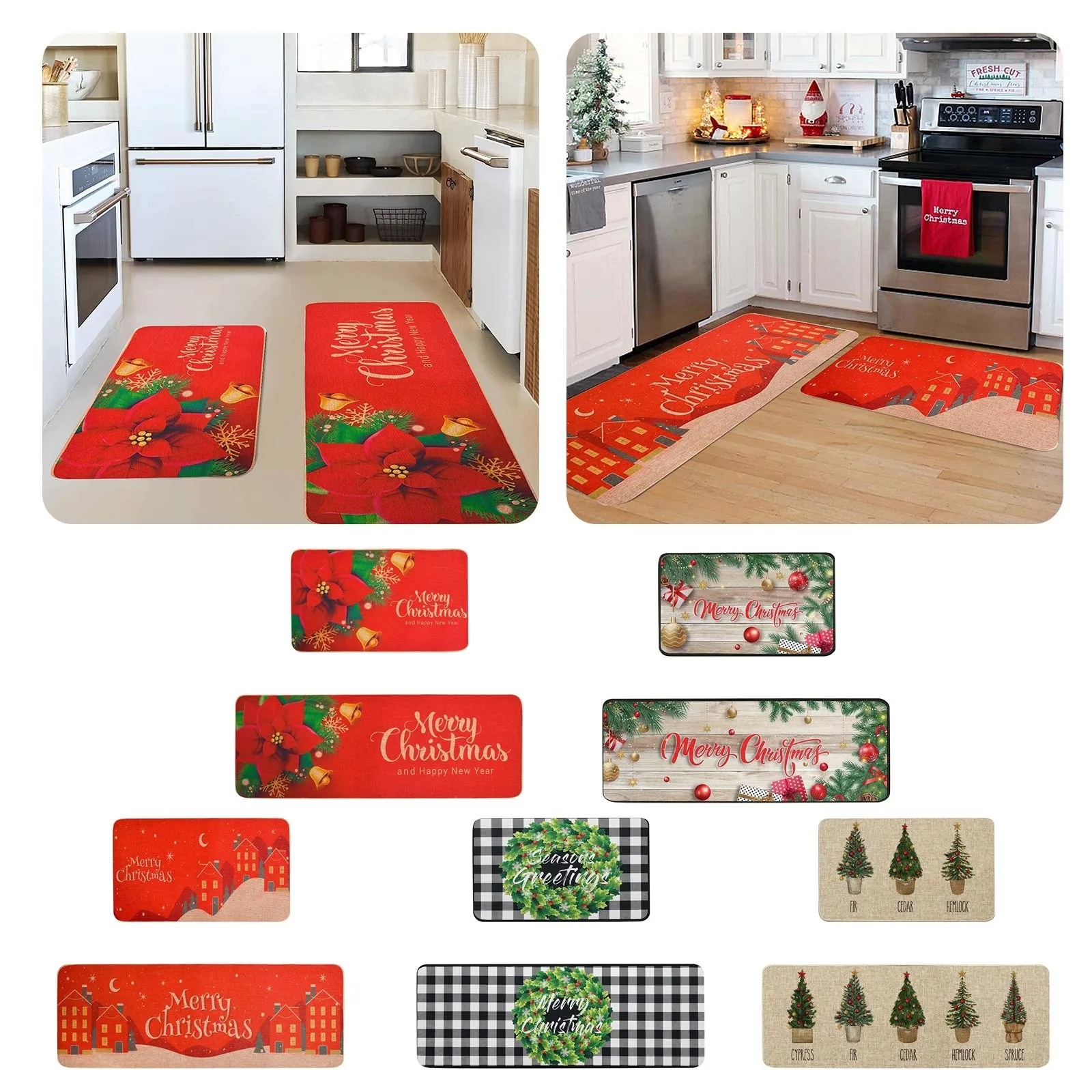 Christmas Kitchen Carpet (2 Pieces) Merry Christmas Kitchen Carpet Washable Cushion Comfortable Kitchen Carpet Set
Christmas Kitchen Carpet (2 Pieces) Merry Christmas Kitchen Carpet Washable Cushion Comfortable Kitchen Carpet Set