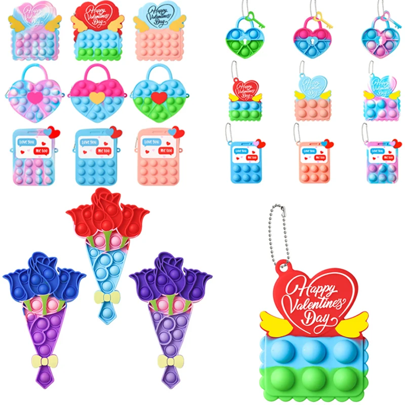 Poped Fidget Toy Bag Pops Push Rose Valentine's Day Pendant Keychain Silicone Fidget Decompression Toy Pop Bubble Music Gift
Poped Fidget Toy Bag Pops Push Rose Valentine's Day Pendant Keychain Silicone Fidget Decompression Toy Pop Bubble Music Gift