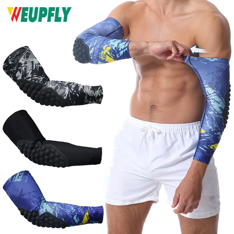 

1/2Pcs Compression Padded Arm Sleeve for Youth Adult, Basketball Shooter Sleeves Elbow Pads Arm Sleeve Protection for Volleyball