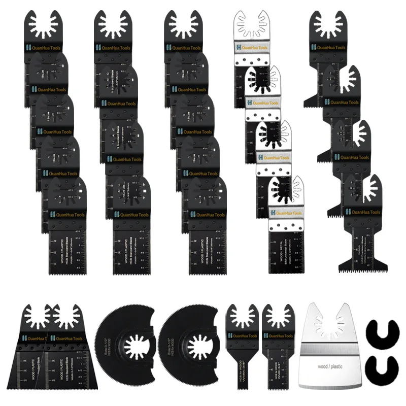 31Pcs Mix Oscillating Saw Blades Set Household Polishing Metal Wood Cutting Multifunctional Power Tools Accessories
31Pcs Mix Oscillating Saw Blades Set Household Polishing Metal Wood Cutting Multifunctional Power Tools Accessories