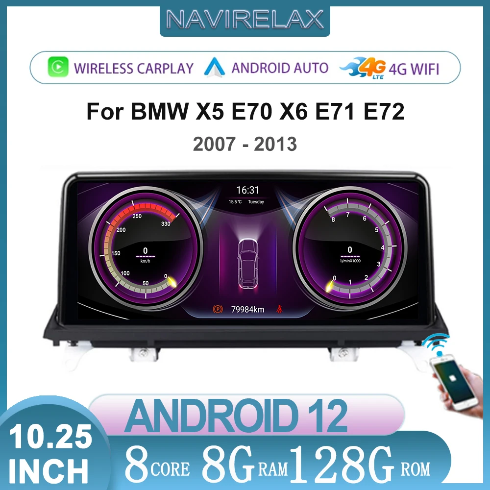 10.25 inch Android 12 Auto Radio Carplay For BMW X5 X6 E70 E71 E72 2011 - 2017 Car Video Player Multimedia Screen Navigation GPS
10.25 inch Android 12 Auto Radio Carplay For BMW X5 X6 E70 E71 E72 2011 - 2017 Car Video Player Multimedia Screen Navigation GPS