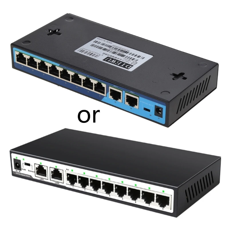 10-Ports POE Switch Gigabit- 8 Ports+2 Uplinks 120W Built-in Power 10/100/1000M
10-Ports POE Switch Gigabit- 8 Ports+2 Uplinks 120W Built-in Power 10/100/1000M