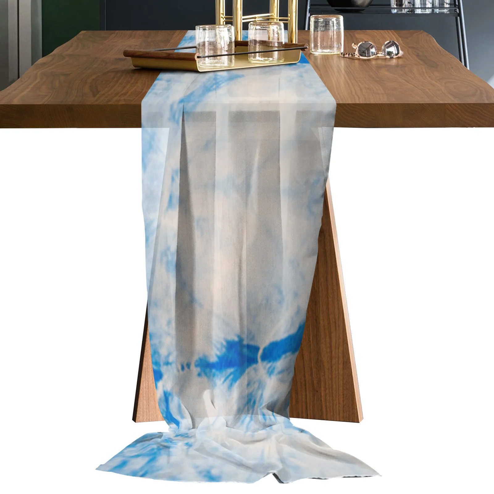 Blue Tie-Dye Ethnic Style Chiffon Table Runners Coffee Table Decor Wedding Tablecloth Printed Voile Table Runners for Kitchen
Blue Tie-Dye Ethnic Style Chiffon Table Runners Coffee Table Decor Wedding Tablecloth Printed Voile Table Runners for Kitchen