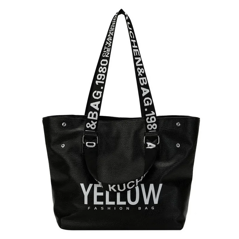 Dropshipping Soft PU Leather Female Tote Bag Letter Design Women Shoulder Bags Travel Casual Large Capacity Ladies Handbag
Dropshipping Soft PU Leather Female Tote Bag Letter Design Women Shoulder Bags Travel Casual Large Capacity Ladies Handbag