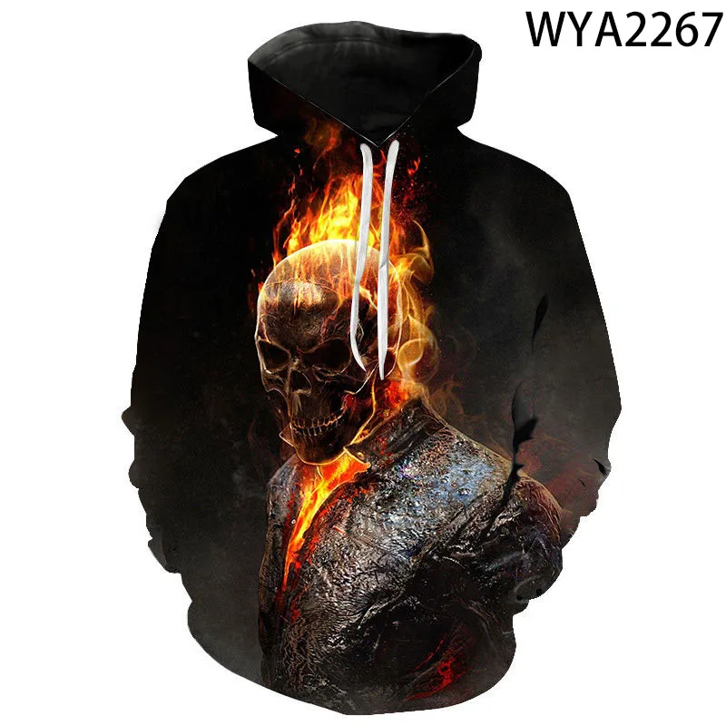 Fall Fashion Ghost Rider 3D Printed Skull Hoodie Men Women Sweatshirts Harajuku Streetwear Horror Hip Hop Sweatshirts
Fall Fashion Ghost Rider 3D Printed Skull Hoodie Men Women Sweatshirts Harajuku Streetwear Horror Hip Hop Sweatshirts
