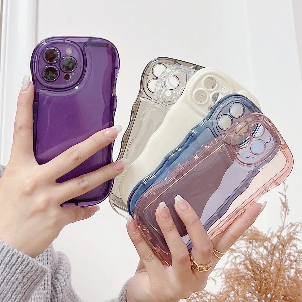 Soft Candy Transparent Curly Wavy Case For iPhone 14 13 12 11 Pro Max XS X XR 7 8 Plus SE 2022 Silicone Shockproof Bumper Cover
Soft Candy Transparent Curly Wavy Case For iPhone 14 13 12 11 Pro Max XS X XR 7 8 Plus SE 2022 Silicone Shockproof Bumper Cover