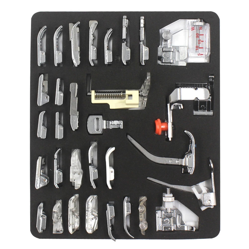 Complete 32 Piece Sewing Machine Presser Foot Set Multifunctional and Reliable Suitable for All Your Sewing Needs
Complete 32 Piece Sewing Machine Presser Foot Set Multifunctional and Reliable Suitable for All Your Sewing Needs