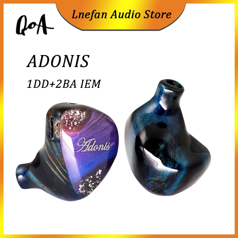 

Наушники QOA ADONIS, 1DD + 2BA, гибридный привод, Hi-Fi монитор в ухе, наушники-таблетки с гарнитурой 2,5, 3,5, 4,4 мм, штекер с высоким разрешением, IEM