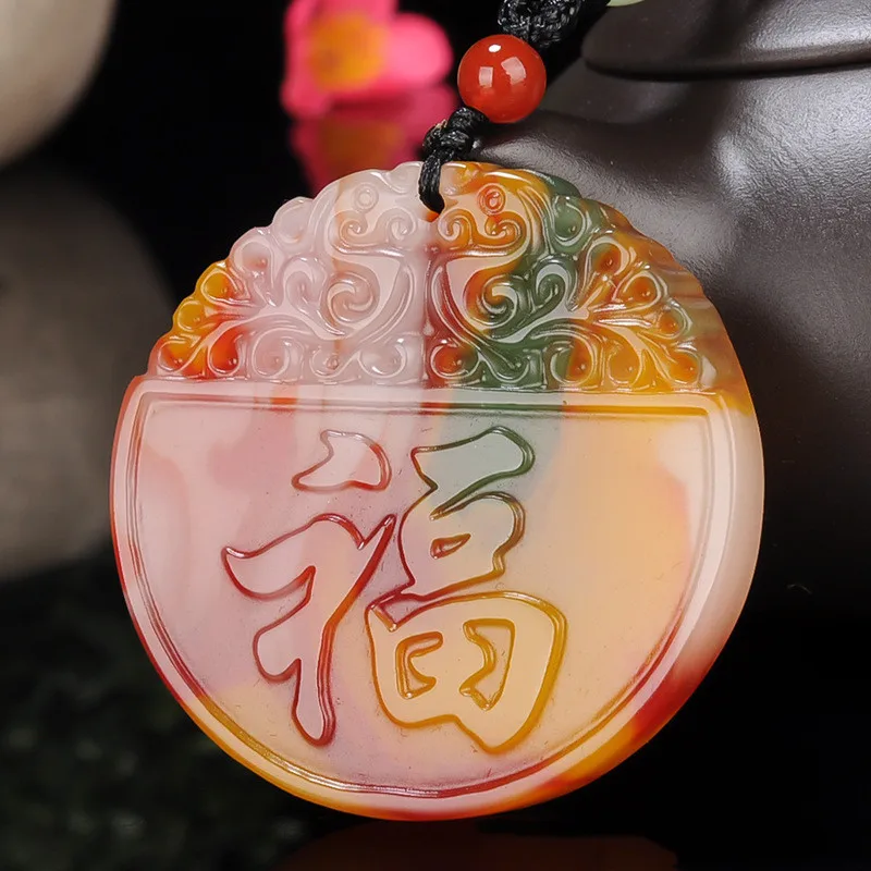 Natural Xinjiang Gobi Colorful Jade Blessing Jade Pendant for Men and Women Ssangyong Blessing Sweater Chain Pendant
Natural Xinjiang Gobi Colorful Jade Blessing Jade Pendant for Men and Women Ssangyong Blessing Sweater Chain Pendant