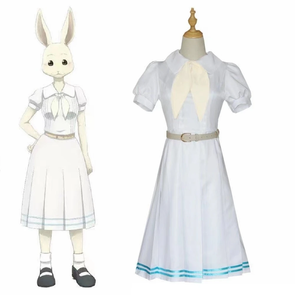 

Унисекс аниме Cos BEASTARS Хару кролик с коротким рукавом Косплей Аксессуары униформы костюмы