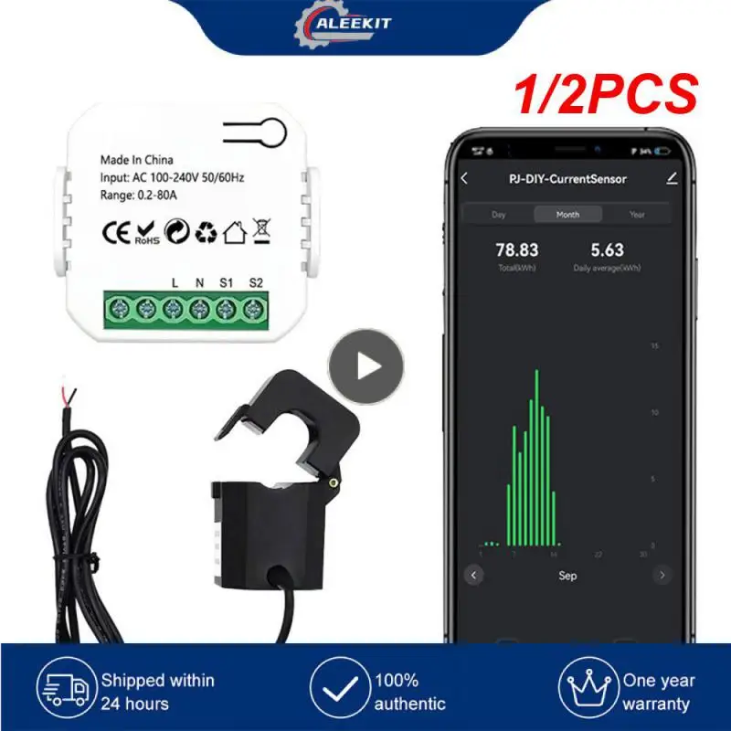 1/2 шт. цифровой измеритель энергии Tuya Smart Life с Wi-Fi, 80 а, с датчиком трансформатора тока и зажимом, монитор энергопотребления 110 В, 240 В
1/2 шт. цифровой измеритель энергии Tuya Smart Life с Wi-Fi, 80 а, с датчиком трансформатора тока и зажимом, монитор энергопотребления 110 В, 240 В