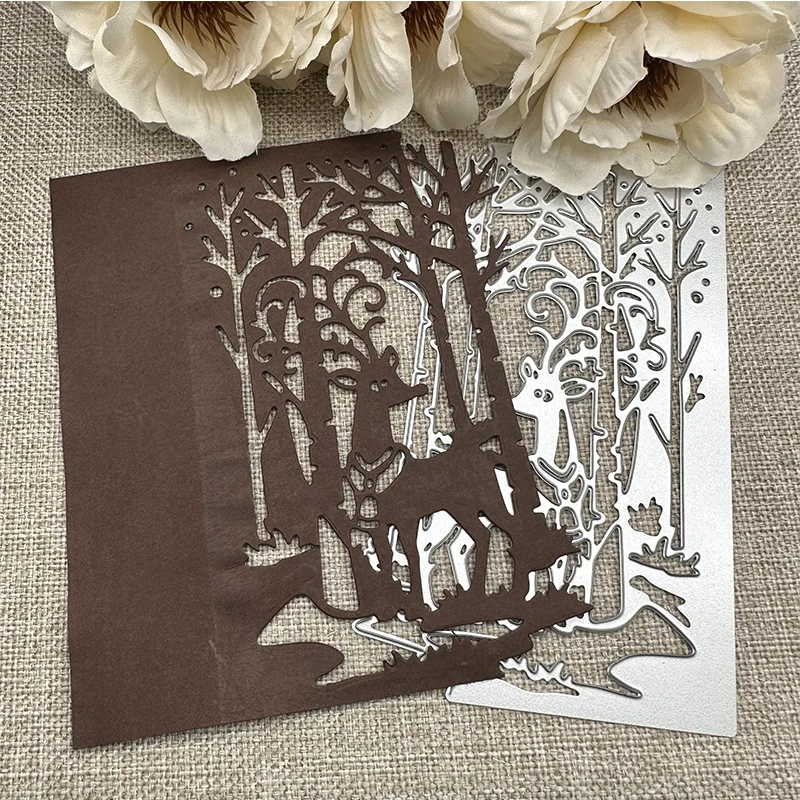 Reindeer forest frame Metal Cutting Dies Stencils For DIY Scrapbooking Decorative Handcraft Die Cutting Template Mold
Reindeer forest frame Metal Cutting Dies Stencils For DIY Scrapbooking Decorative Handcraft Die Cutting Template Mold