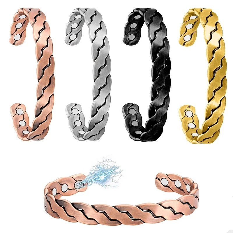 Fashion European and American Trend Opening Adjustable Magnetic Bracelet Retro Creative Woven Magnet Metal Men's Bracelet Gift
Fashion European and American Trend Opening Adjustable Magnetic Bracelet Retro Creative Woven Magnet Metal Men's Bracelet Gift