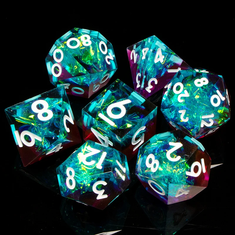 KERWELLSI 7Pcs DND Resin Dice Set D&D Dungeon and Dragon Handmade Blue Polyhedral Dice Sharp Edge for RPG D20 D12 D10 D8 D6 D6
KERWELLSI 7Pcs DND Resin Dice Set D&D Dungeon and Dragon Handmade Blue Polyhedral Dice Sharp Edge for RPG D20 D12 D10 D8 D6 D6