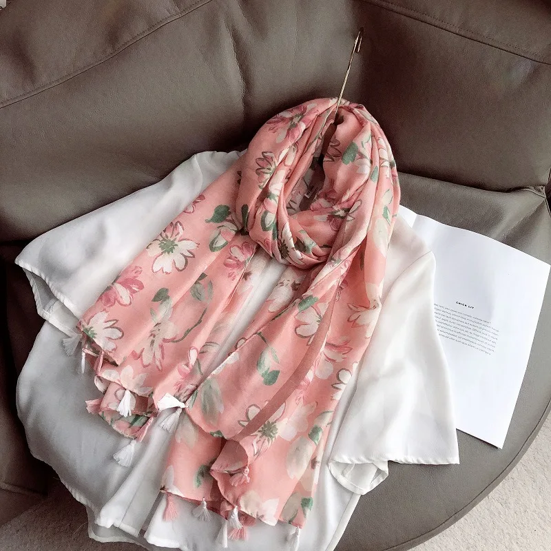 Women Autumn Viscose Shawl Lovely PINK Penoy Floral Tassel Pashmina Stole Wrap Thin Echarpe Foulards Femme Muslim Hijab 180*90Cm
Women Autumn Viscose Shawl Lovely PINK Penoy Floral Tassel Pashmina Stole Wrap Thin Echarpe Foulards Femme Muslim Hijab 180*90Cm