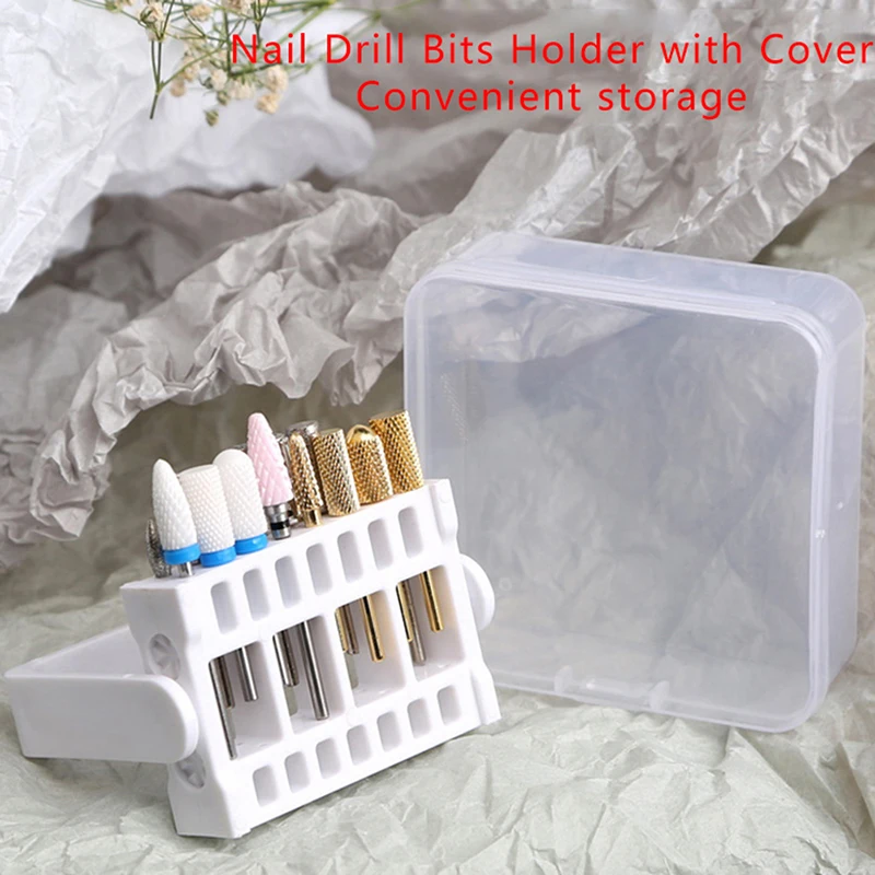 Nail Drill Bits Holder with Cover Drill Bit Case Display Stand Dust Proof Storage Container for Home Nail Salon
Nail Drill Bits Holder with Cover Drill Bit Case Display Stand Dust Proof Storage Container for Home Nail Salon
