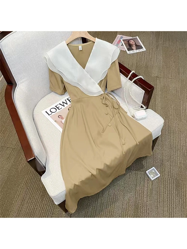French Style Elegant Double Ruffles V Neck Lace Up Slim Fit Dress 2023 Summer Women's Office Lady A-line Dresses Lady Clothes
French Style Elegant Double Ruffles V Neck Lace Up Slim Fit Dress 2023 Summer Women's Office Lady A-line Dresses Lady Clothes