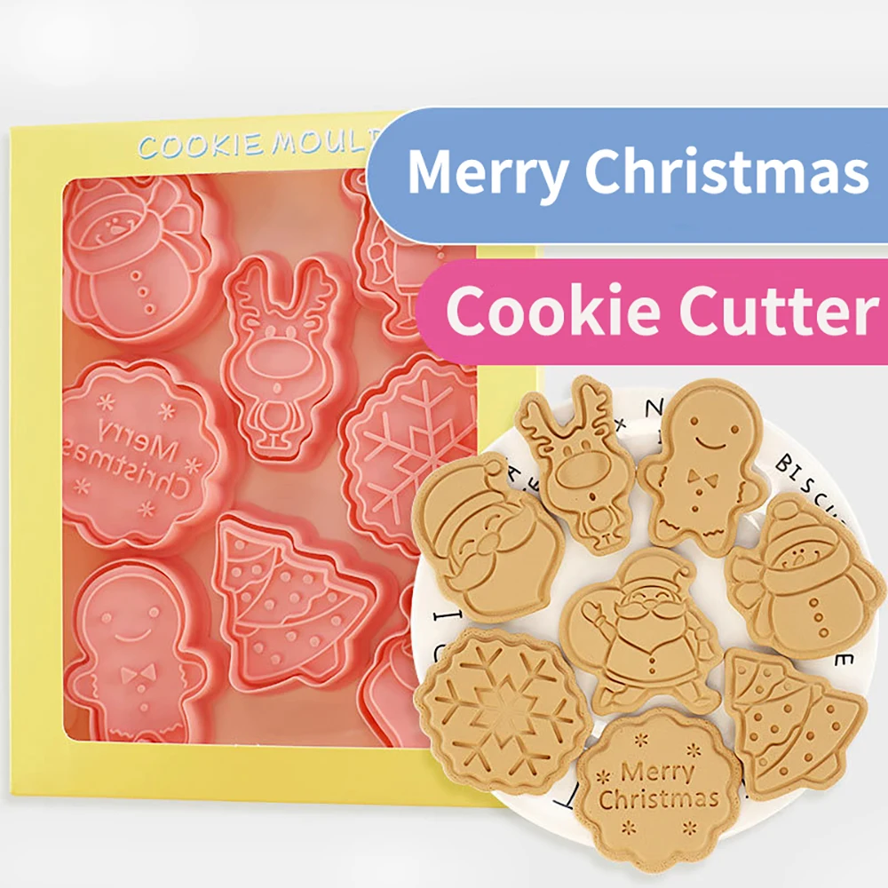 8Pcs/set Christmas Cookie Cutters Plastic 3D Cartoon Pressable Biscuit Mold Fondant Cookie Stamp Kitchen Pastry Baking Tools
8Pcs/set Christmas Cookie Cutters Plastic 3D Cartoon Pressable Biscuit Mold Fondant Cookie Stamp Kitchen Pastry Baking Tools
