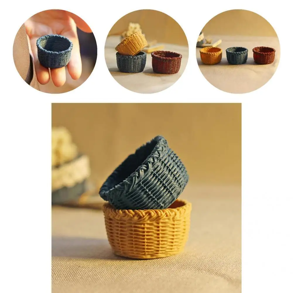 Resin Stylish Doll House Mini Basket Delicate Basket Model Small for Children
Resin Stylish Doll House Mini Basket Delicate Basket Model Small for Children