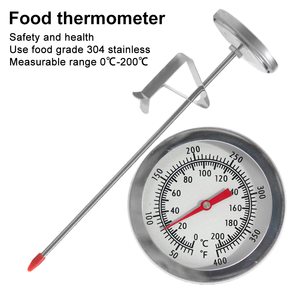 

Stainless Steel Frying Oil Thermometer Fryer Fries Fried Chicken Wings Barbecue Thermometer Gauge