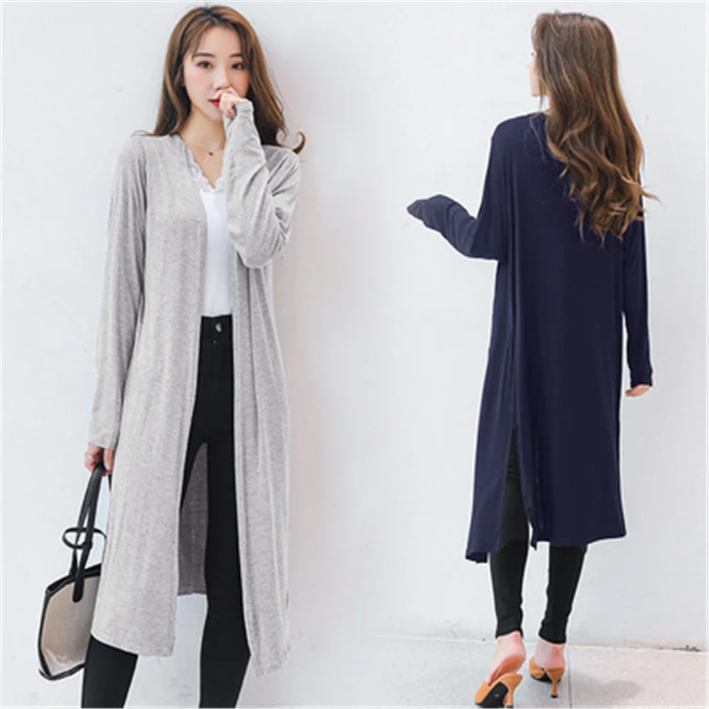 Summer Autumn Women Modal Long Cardigan Female Sweater Cardigans Long Sleeve Womens Casual Coat Jacket Ladies Shawl Outerwear
Summer Autumn Women Modal Long Cardigan Female Sweater Cardigans Long Sleeve Womens Casual Coat Jacket Ladies Shawl Outerwear