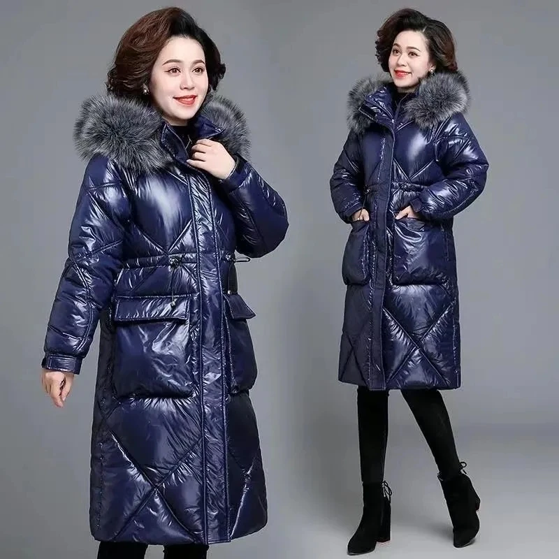 Down Cotton Jacket Women 2023 Autumn Winter New Fashion All-match Casual Padded Coat Female Fur Collar Hooded Glossy Long Parkas
Down Cotton Jacket Women 2023 Autumn Winter New Fashion All-match Casual Padded Coat Female Fur Collar Hooded Glossy Long Parkas