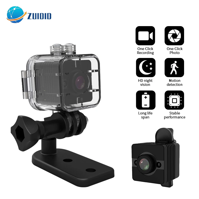 Миниатюрная Спортивная камера с ночным видением, обнаружением движения и водонепроницаемой крышкой, видеорегистратор 1080P для видеонаблюде... 
Миниатюрная Спортивная камера с ночным видением, обнаружением движения и водонепроницаемой крышкой, видеорегистратор 1080P для видеонаблюде...