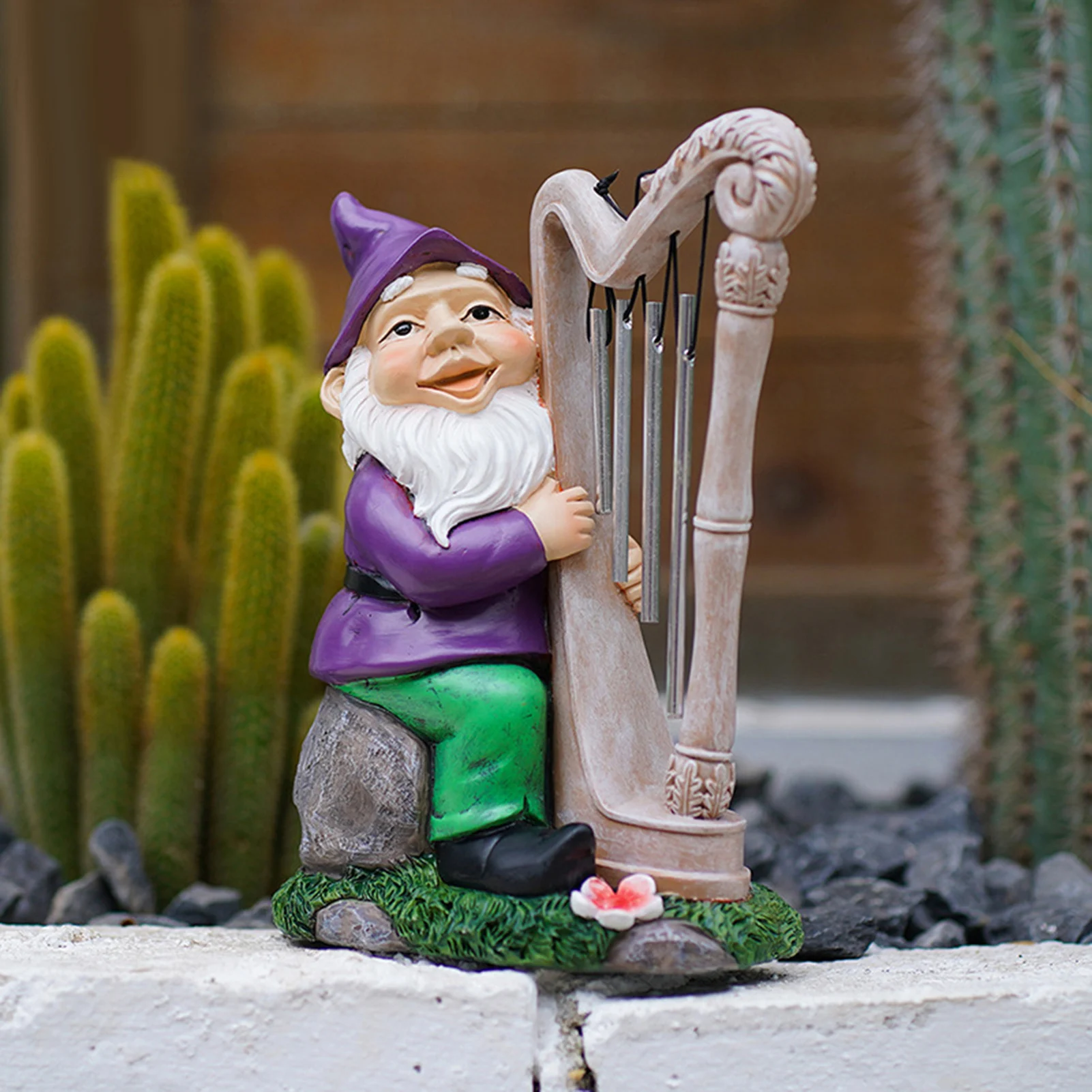 Gnome Statue with Harp Wind Chime Garden Dwarf Figurine Gnome Statue for Garden Patio Yard Lawn Indoor Tabletop Home Decor
Gnome Statue with Harp Wind Chime Garden Dwarf Figurine Gnome Statue for Garden Patio Yard Lawn Indoor Tabletop Home Decor