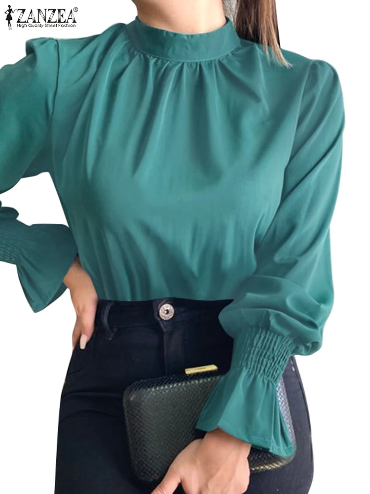 Elegant Women Blouse ZANZEA Autumn Casual Office Work Shirt Fashion Long Sleeve Solid Tops Female Ruffles Blusas Tunic Chemise
Elegant Women Blouse ZANZEA Autumn Casual Office Work Shirt Fashion Long Sleeve Solid Tops Female Ruffles Blusas Tunic Chemise