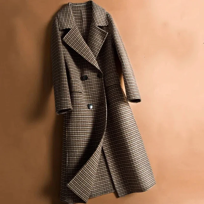 Plaid Women Woolen Jacket 2023 New Autumn Winter Korean Loose Long Thick Warm Slim Female Coat Casual Outerwear Ladies Tops E922
Plaid Women Woolen Jacket 2023 New Autumn Winter Korean Loose Long Thick Warm Slim Female Coat Casual Outerwear Ladies Tops E922
