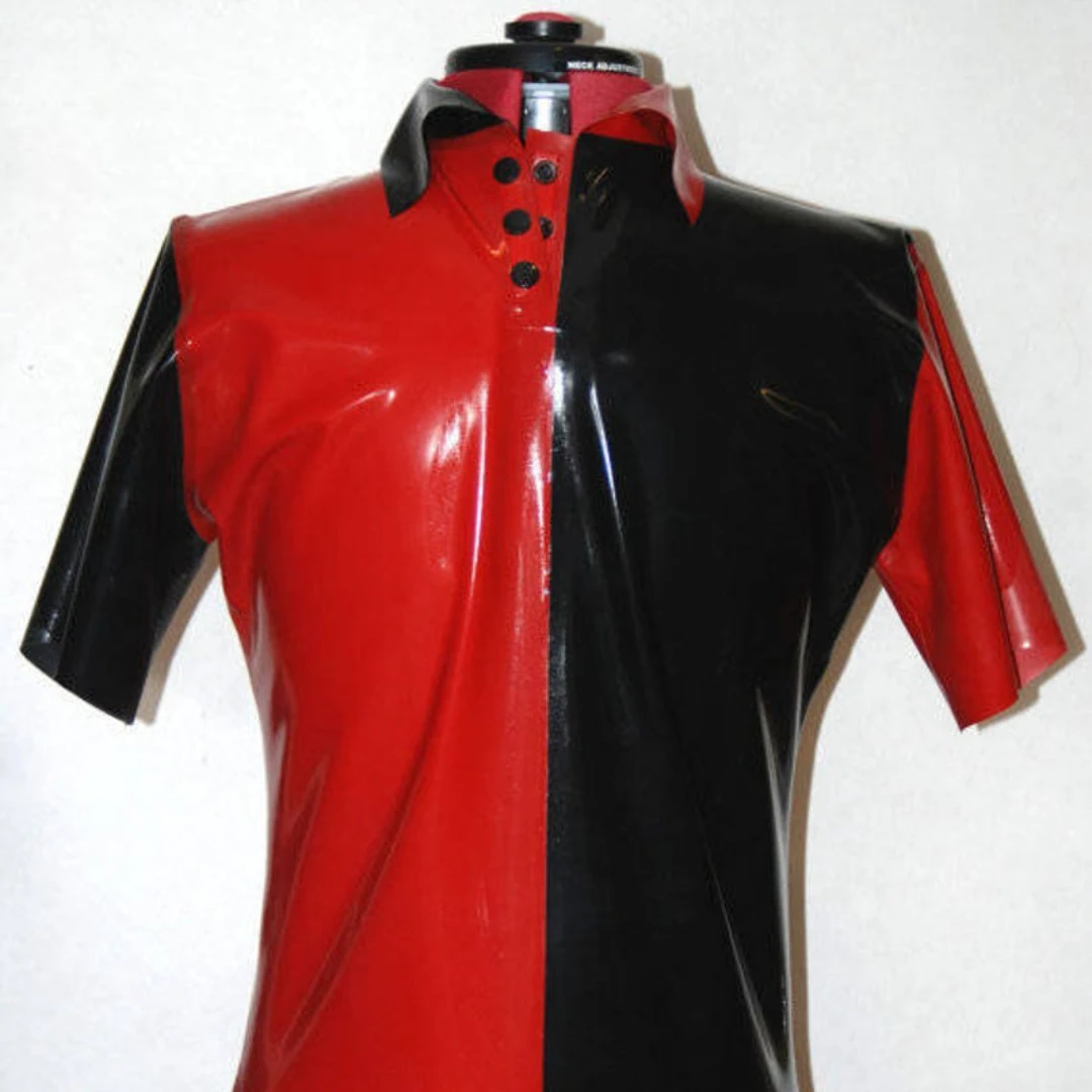 Mens Latex Top Latex Mens T-Shirt Transparent Men Latex Fetish Catsuit Vest Rubber Boxer Shorts with Crotch Zipper
Mens Latex Top Latex Mens T-Shirt Transparent Men Latex Fetish Catsuit Vest Rubber Boxer Shorts with Crotch Zipper