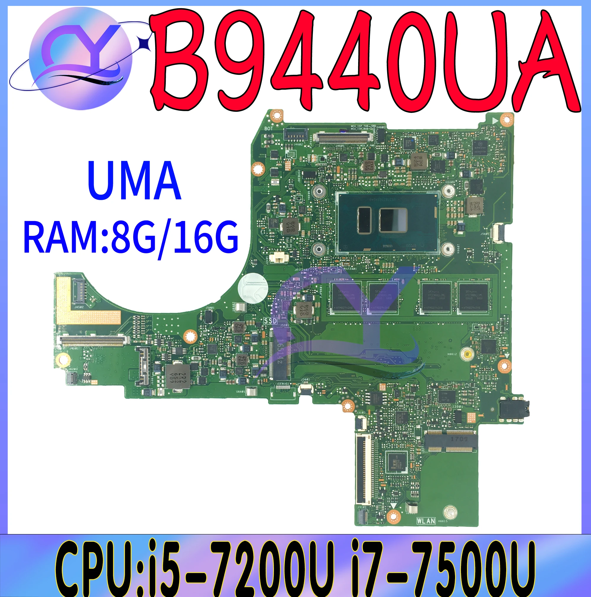 B9440UA Laptop Motherboard For ASUS ExpertBook B9440 B9440U Mainboard With i5-7300U i7-7500U CPU 8GB 16GB RAM 100% Test OK
B9440UA Laptop Motherboard For ASUS ExpertBook B9440 B9440U Mainboard With i5-7300U i7-7500U CPU 8GB 16GB RAM 100% Test OK