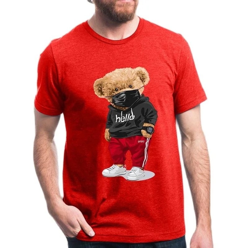New Summer Funny Bear arajuku Luxury Brand Tsirt For Men T-sirt Sort Sleeve Tees Men's Clotes Comfortable Daily Male Tops
New Summer Funny Bear arajuku Luxury Brand Tsirt For Men T-sirt Sort Sleeve Tees Men's Clotes Comfortable Daily Male Tops