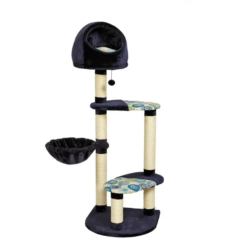 Tree | "Resort" Cat Tree / Cat Furniture, 4-Tier Cat Tree w/ Sisal Wrapped Cat Scratching Support Posts, Hanging Cat Bunker Bed 
Tree | "Resort" Cat Tree / Cat Furniture, 4-Tier Cat Tree w/ Sisal Wrapped Cat Scratching Support Posts, Hanging Cat Bunker Bed