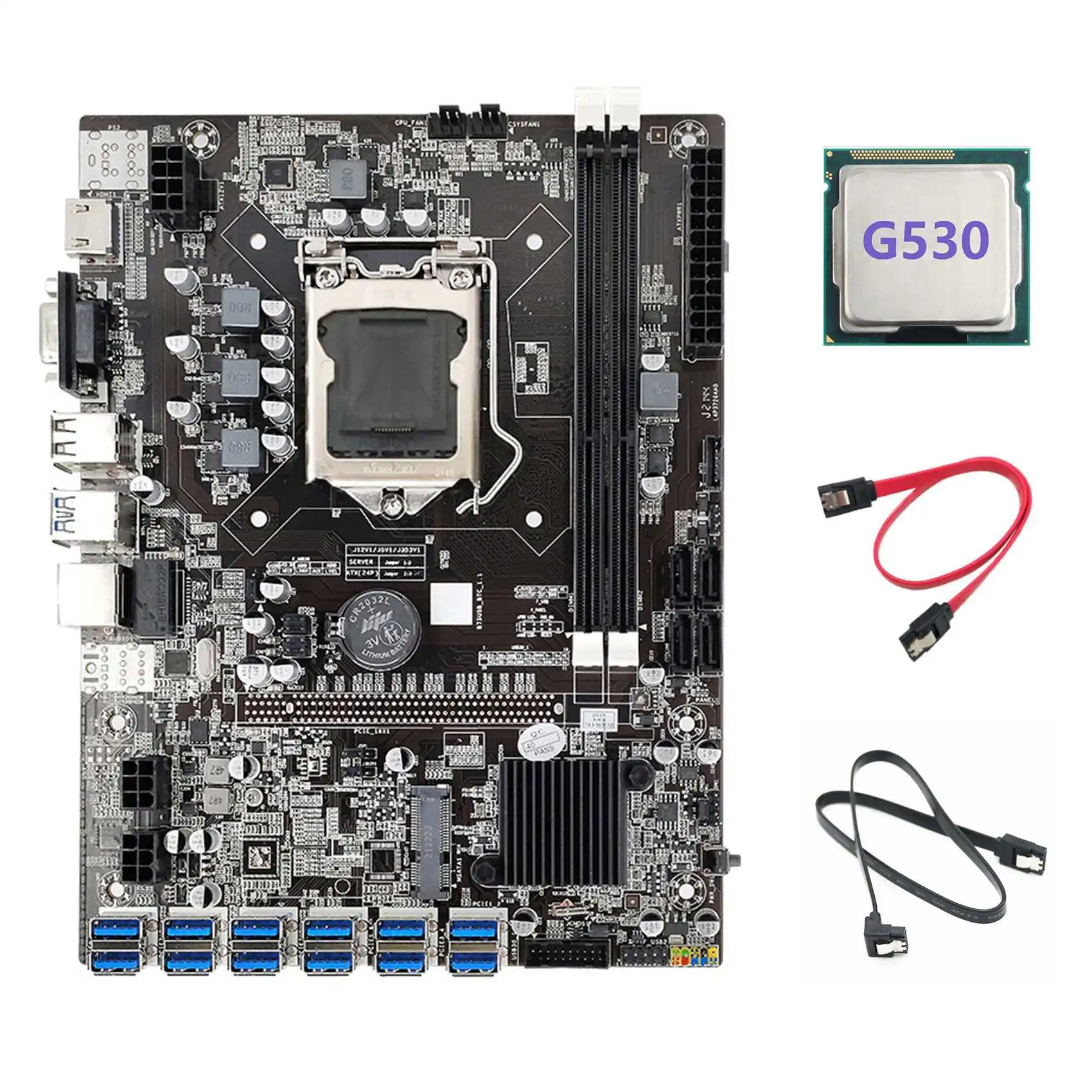 Материнская плата B75 для майнинга BTC + процессор G530 + кабель 2xsata 12 PCIE к USB 3,0 адаптер LGA1155 DDR3 B75 USB ETH материнская плата для майнинга
Материнская плата B75 для майнинга BTC + процессор G530 + кабель 2xsata 12 PCIE к USB 3,0 адаптер LGA1155 DDR3 B75 USB ETH материнская плата для майнинга