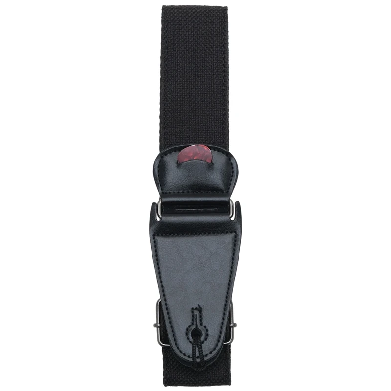 

Guitar Strap,Cotton Guitar Straps With Pick Pocket And Leather Ends For Bass,Electric&Acoustic,With Free 2 Guitar Picks