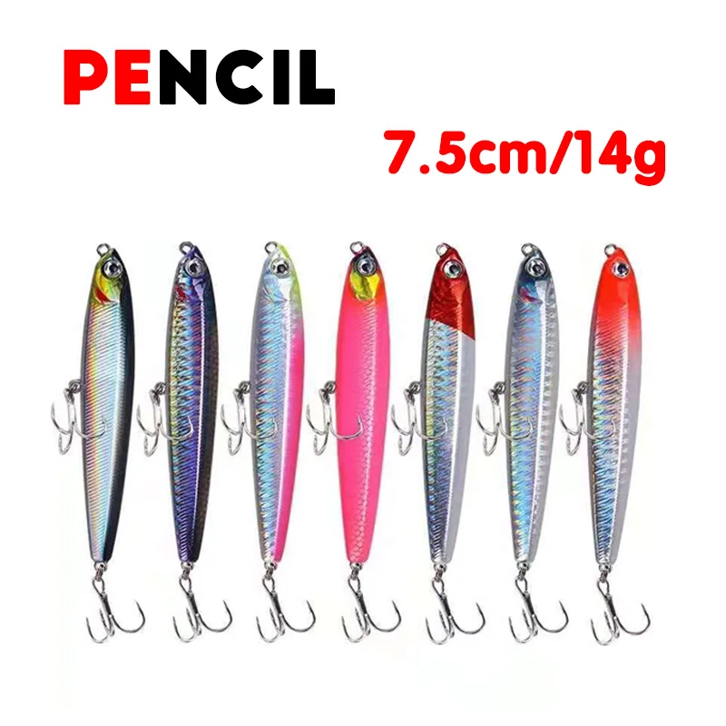 Fuheno 1PCS Sinking Wobblers Pencil Fishing Lures 7.5cm 14g Vibration Hard Bait Metal Hooks Artificial Baits For Pike Carp Pesca
Fuheno 1PCS Sinking Wobblers Pencil Fishing Lures 7.5cm 14g Vibration Hard Bait Metal Hooks Artificial Baits For Pike Carp Pesca