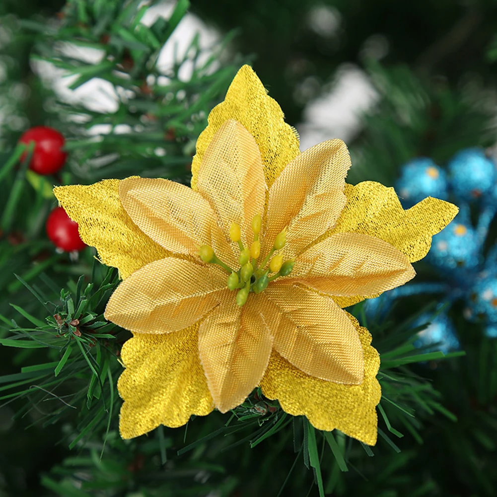 5pcs Artificial Fake Flowers Christmas Double Layer Poinsettia Glitter Flower Tree Hanging Xmas Tree Decor Home Decor Gifts
5pcs Artificial Fake Flowers Christmas Double Layer Poinsettia Glitter Flower Tree Hanging Xmas Tree Decor Home Decor Gifts